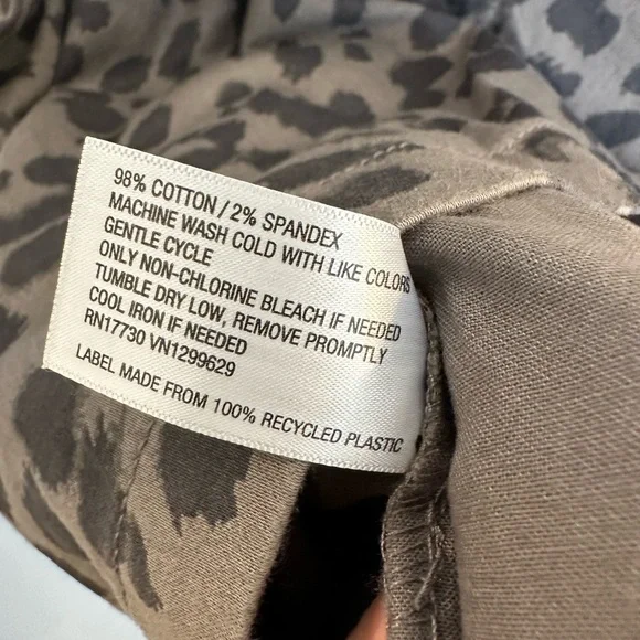 Knox Rose Women's XL Charcoal Grey Leopard Print Button Front Utility Jacket - Picture 8 of 8